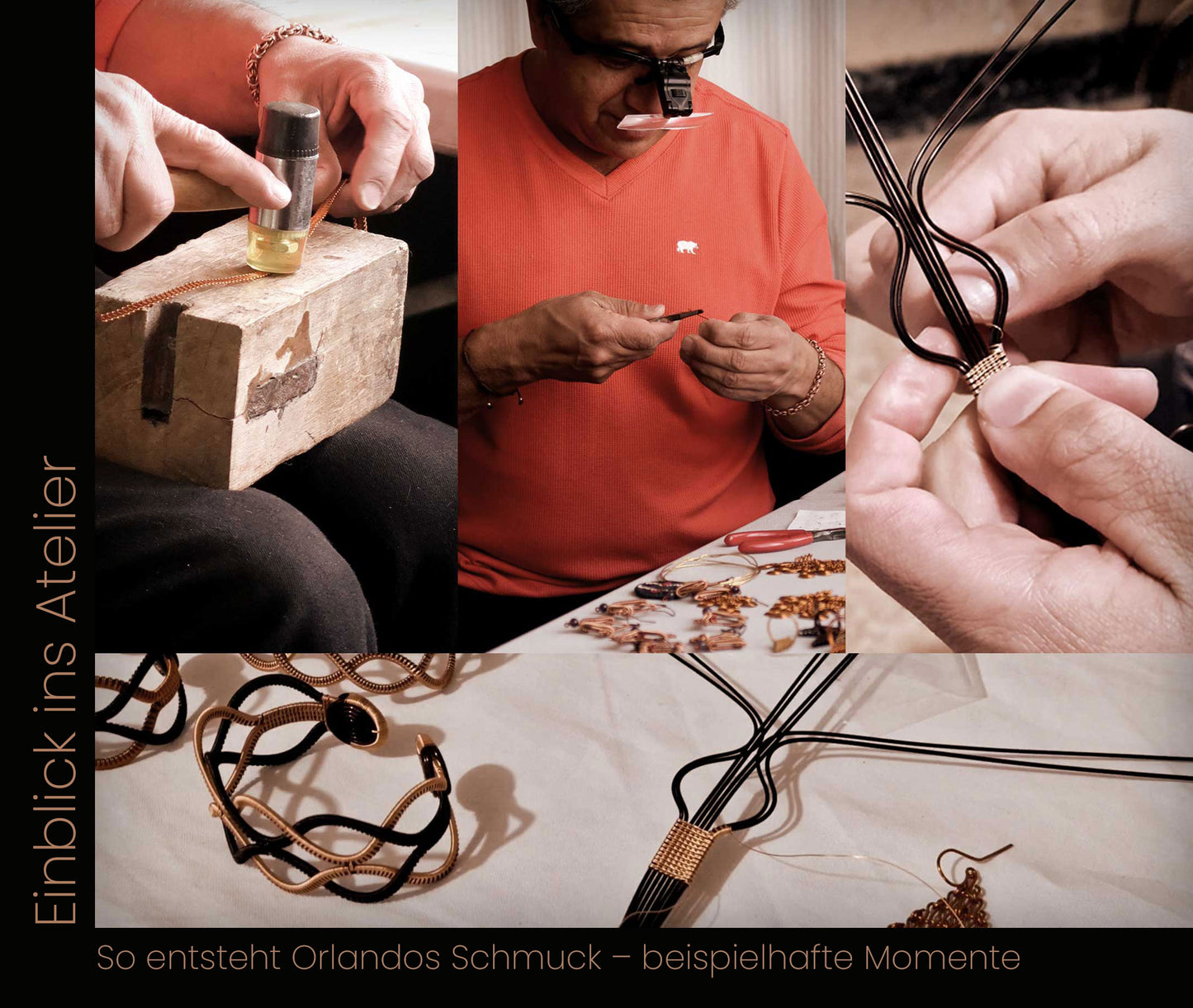 Collar ADN – Statement Kette aus emailliertem Kupfer