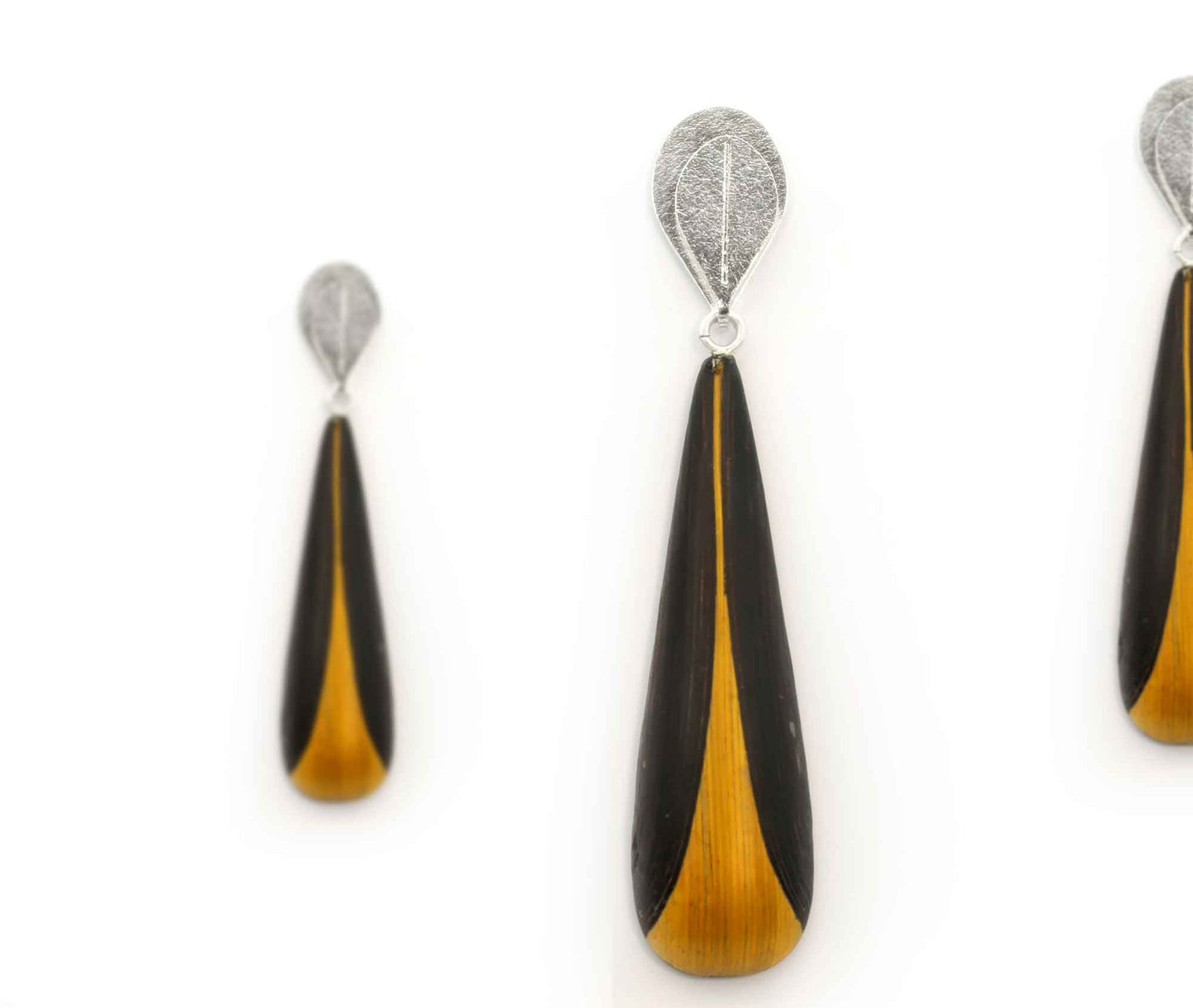 Drop Tamo Silver – Handgefertigte Ohrringe aus Silber & Tamo-Furnier