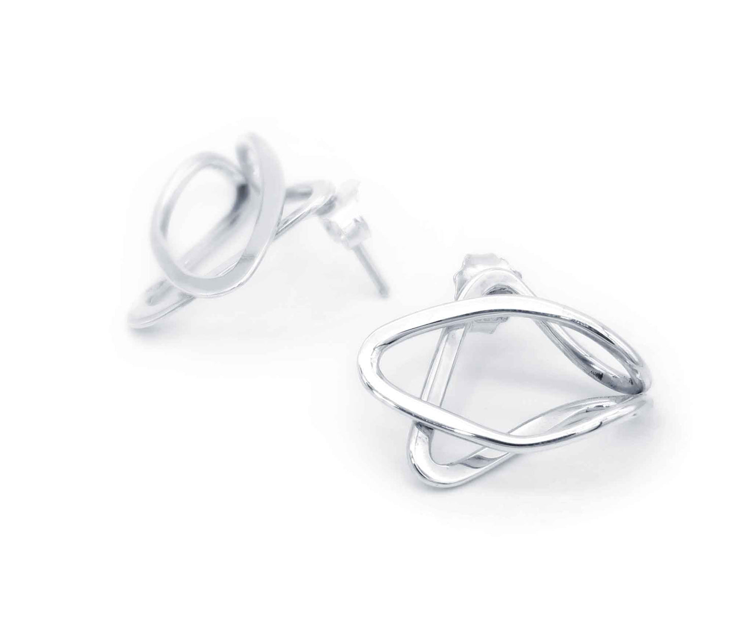 Obsesión – Skulpturale Statement Ohrringe aus Silber