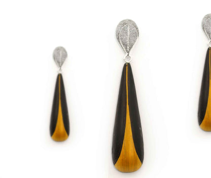 Drop Tamo Silver – Handgefertigte Ohrringe aus Silber & Tamo-Furnier