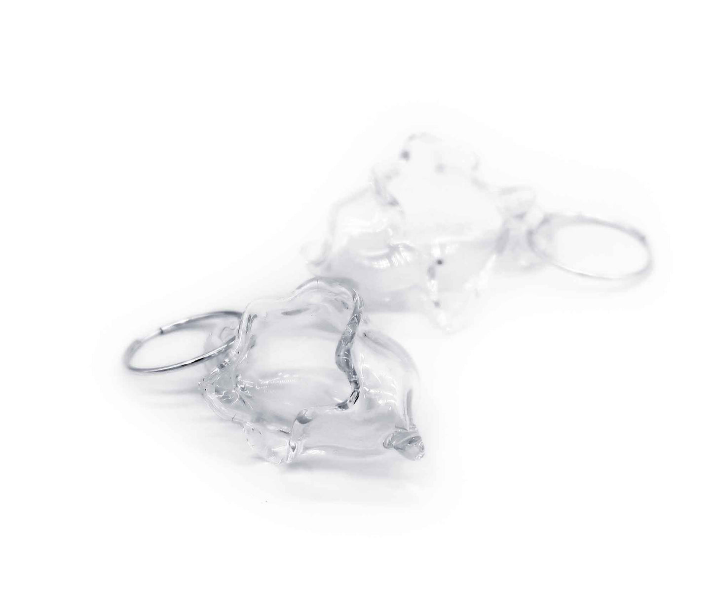 Liquen Transparentes – Skulpturale Ohrringe aus Glas
