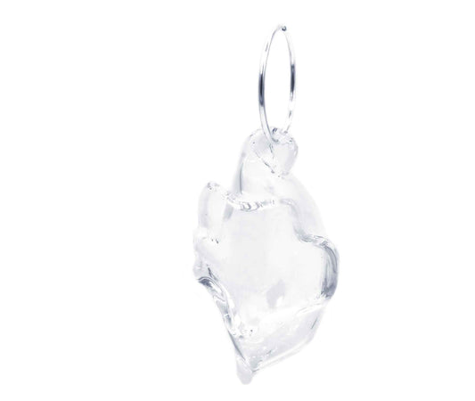 Liquen Transparentes – Skulpturale Ohrringe aus Glas