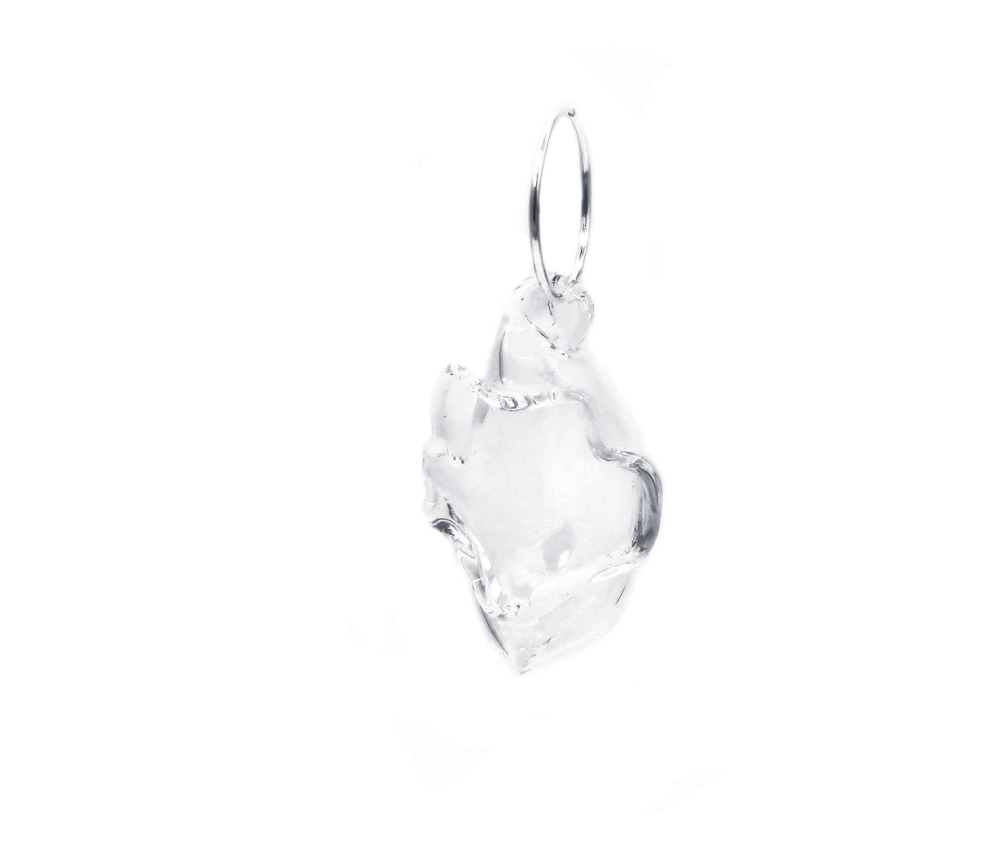 Liquen Transparentes – Skulpturale Ohrringe aus Glas